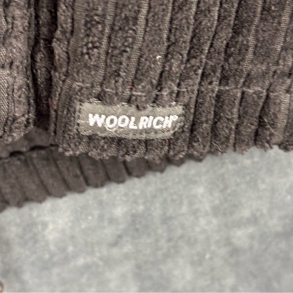 EUC Woolrich Black Zip-up Ribbed Corduroy Teddy Jacket Sz S Petite - Picture 7 of 11